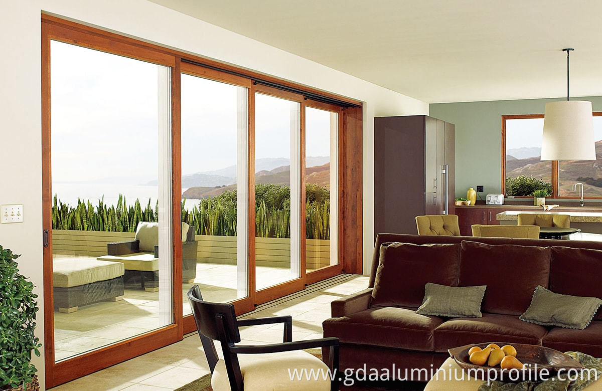 Aluminum XMTGR120-190 Insulated Sliding Doors Accessories Aluminium Doors ForHotel Lobby Villa 